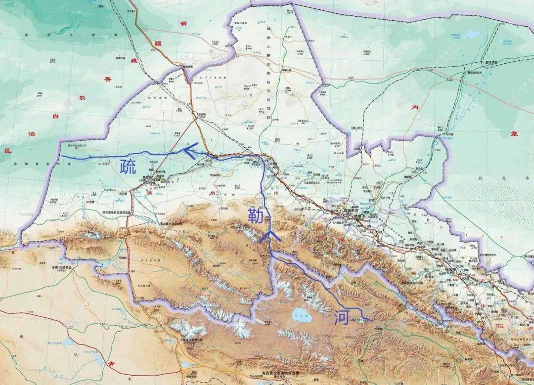 疏勒河水系图片