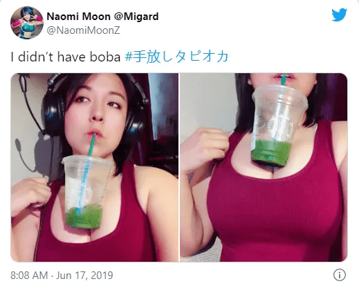 珍珠奶茶挑战风靡全球不能用手只能用胸真波霸奶茶