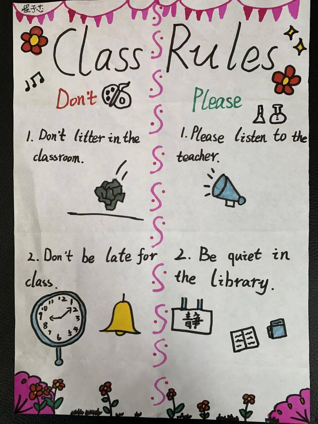 一起看看他们制定的班级规则是不是非常科学合理呀~二年级孩子们围绕