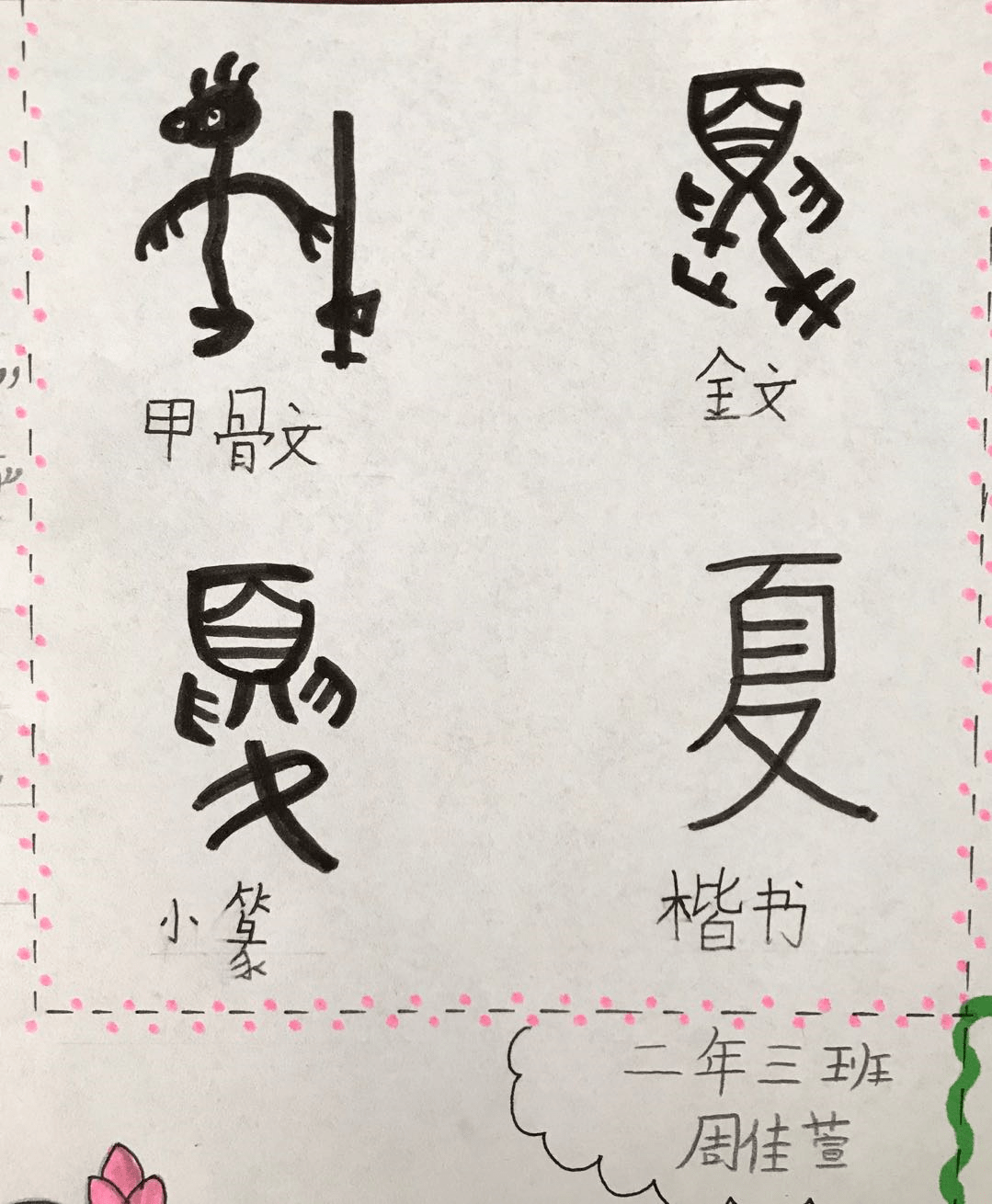 夏的甲骨文图片