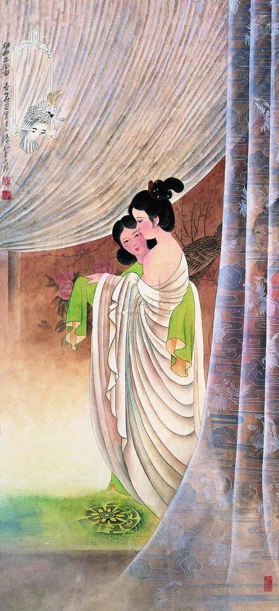 历代名家笔下的“贵妃出浴图”，倾国倾城_搜狐网