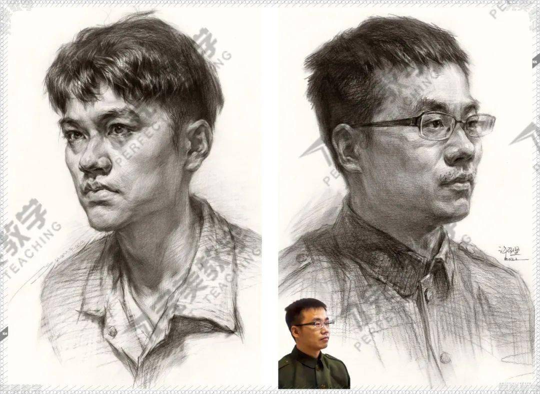 杨慎修一起画石膏像素描头像表现直接了当易出效果充分深入刻画教学
