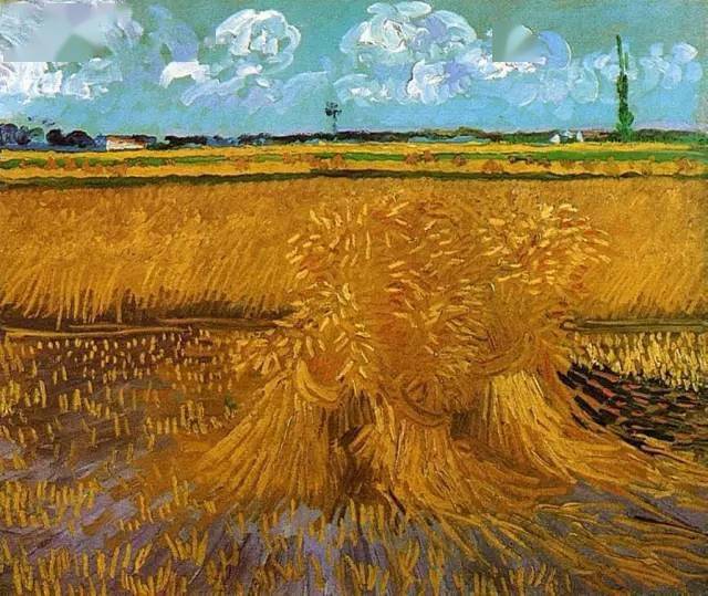 守望者的油画金黄色的麦田