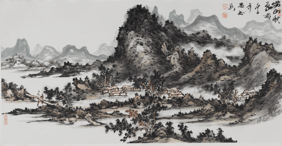 山水画 陈忠洲 136x68cm7.