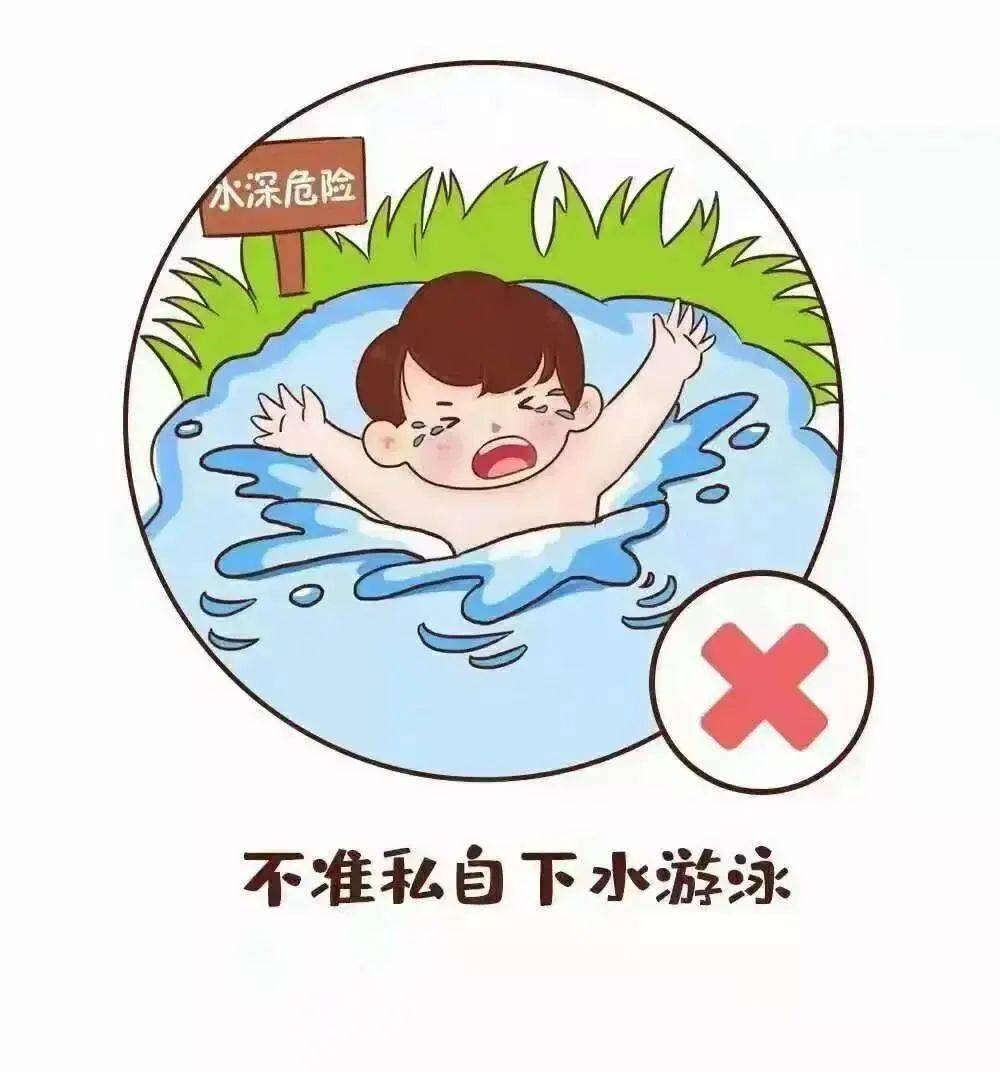 防溺水六不准卡通图片图片
