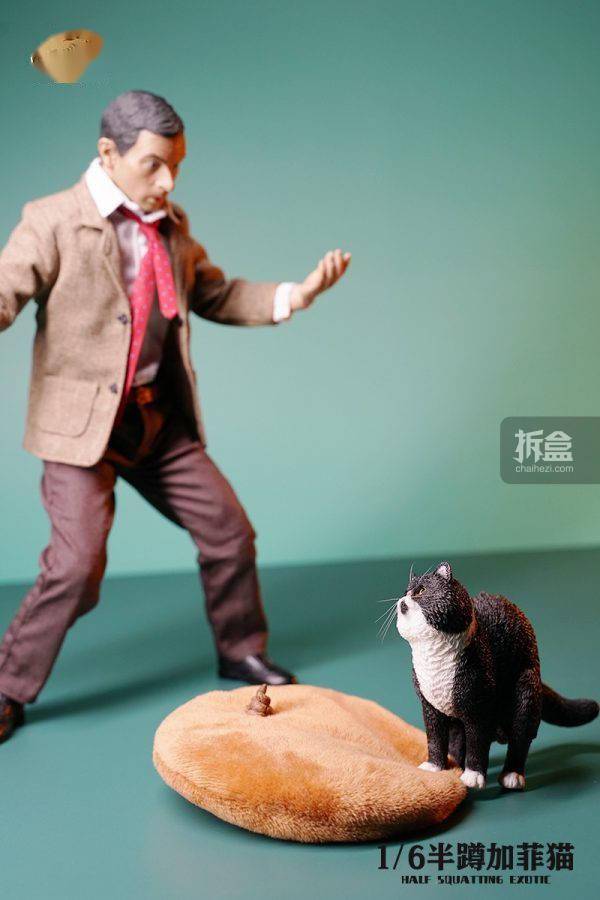 花色|JXK.STUDIO 1/6 半蹲加菲猫 迷你仿真动物模型GK雕像