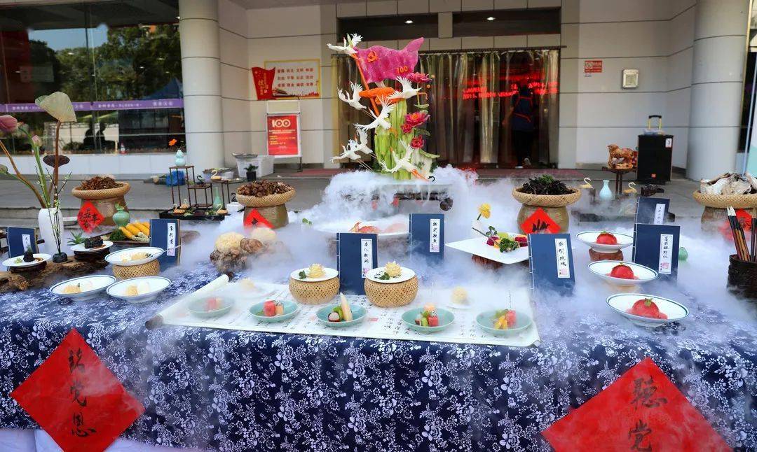 舌尖上的丽院喜迎建党100周年立足岗位展技能暨菜品展示会展台投票