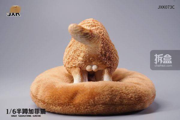 花色|JXK.STUDIO 1/6 半蹲加菲猫 迷你仿真动物模型GK雕像