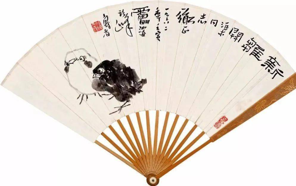 潘天寿扇作35幅,真清雅!_扇面