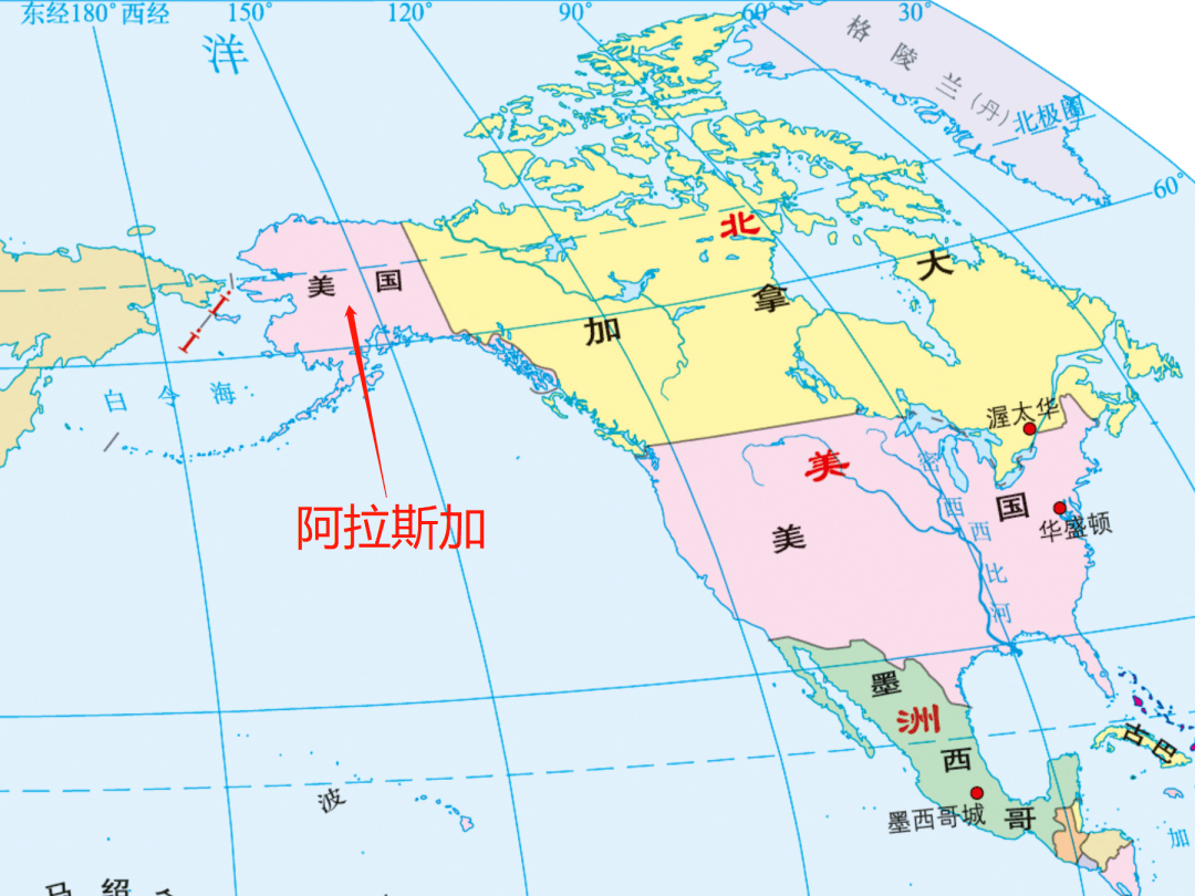 阿拉斯加地理位置图片