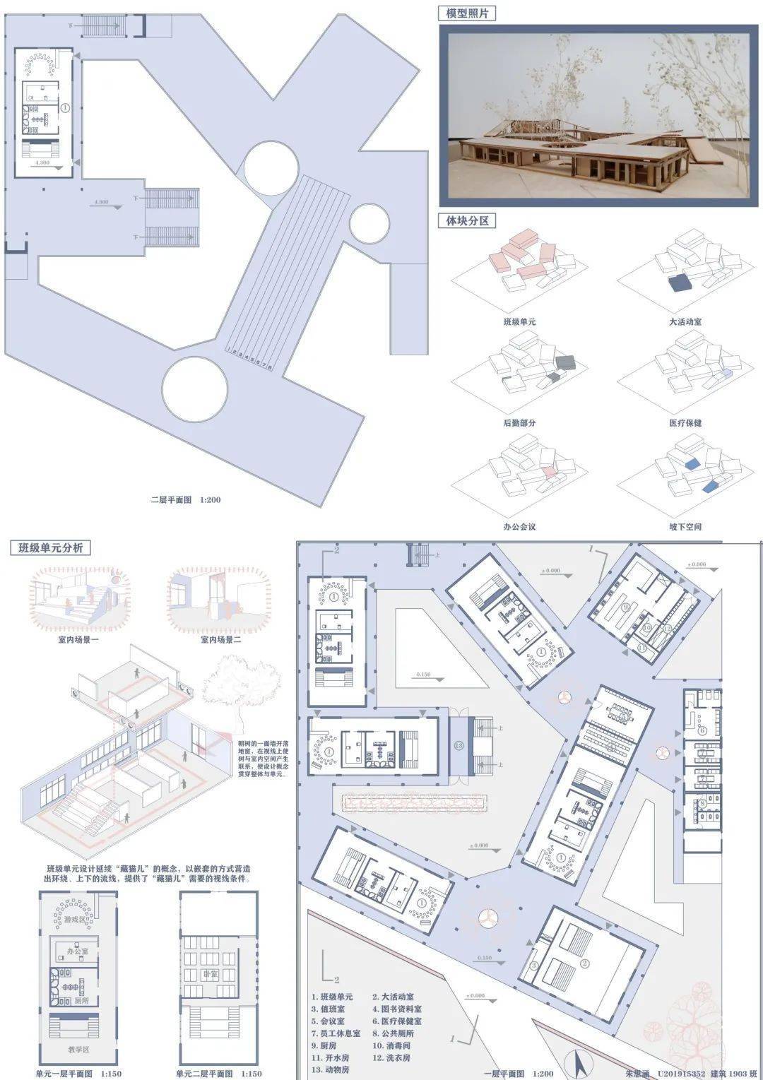 建规新闻 21年建筑学二年级 儿童之家 设计成果展示 空间