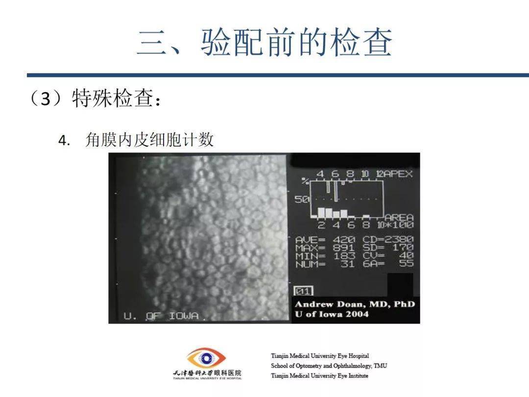 角膜内皮细胞数量>2500/mm2cv 变异系数: 0.