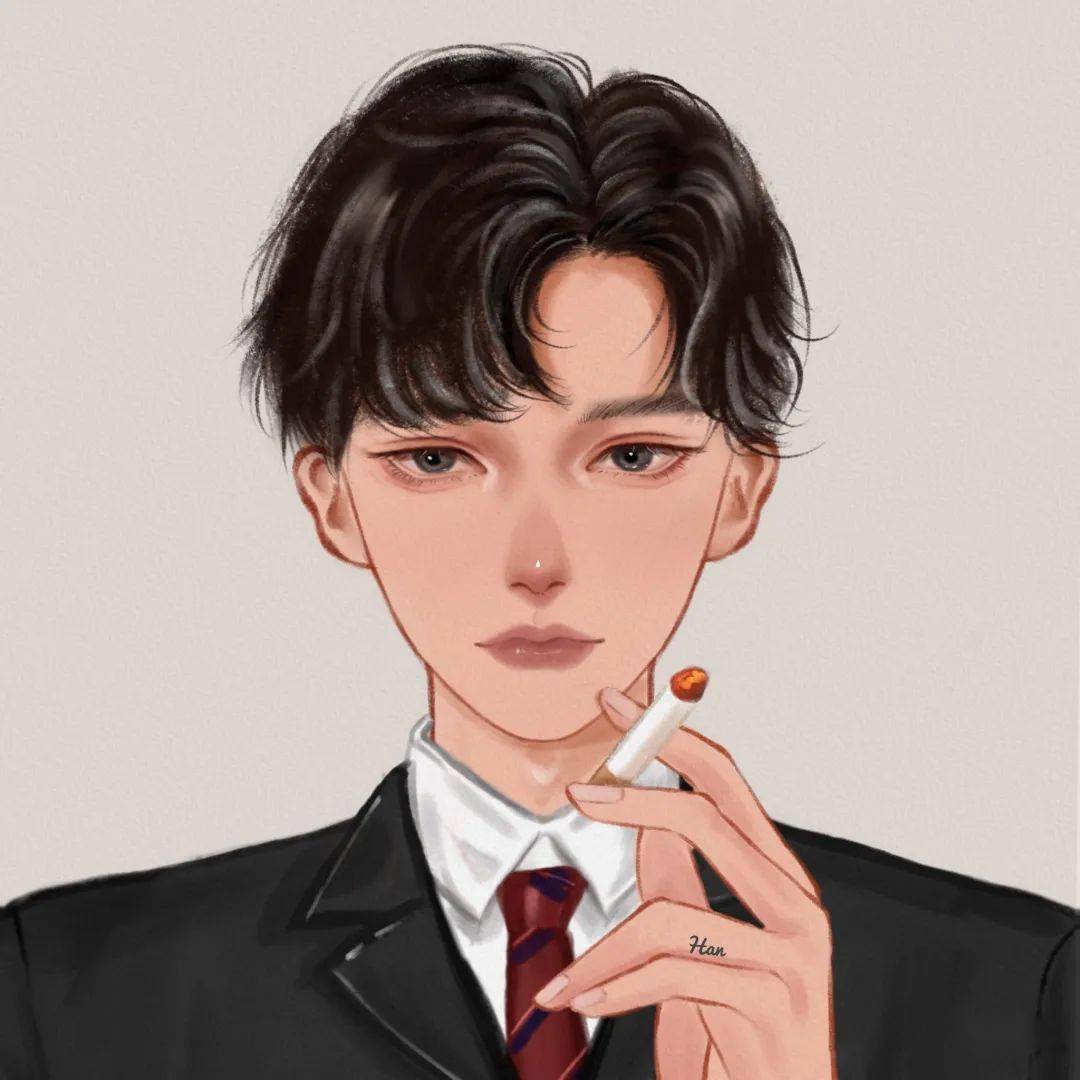 手绘情侣头像这就是爱情的感觉啊