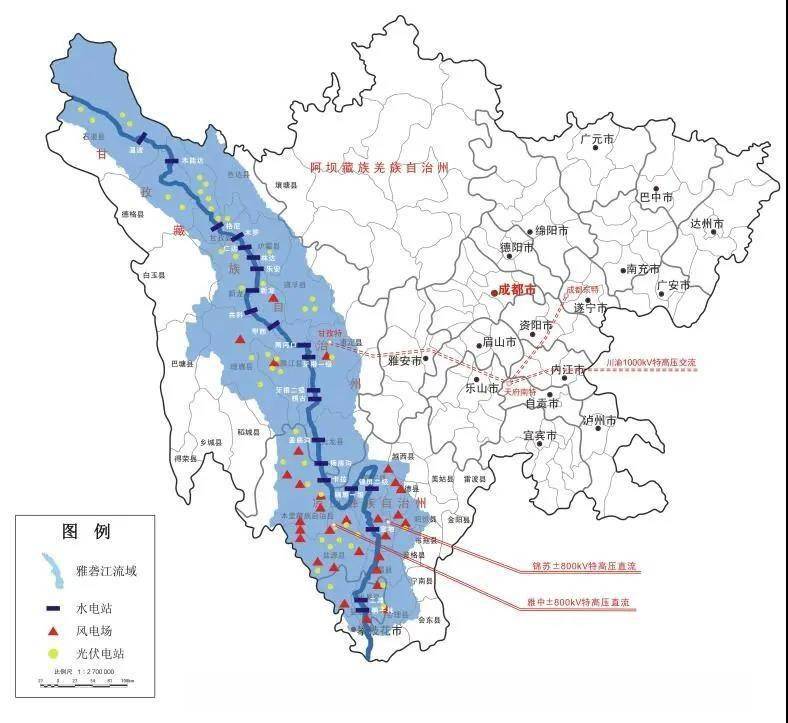 雅砻江电站分布图图片