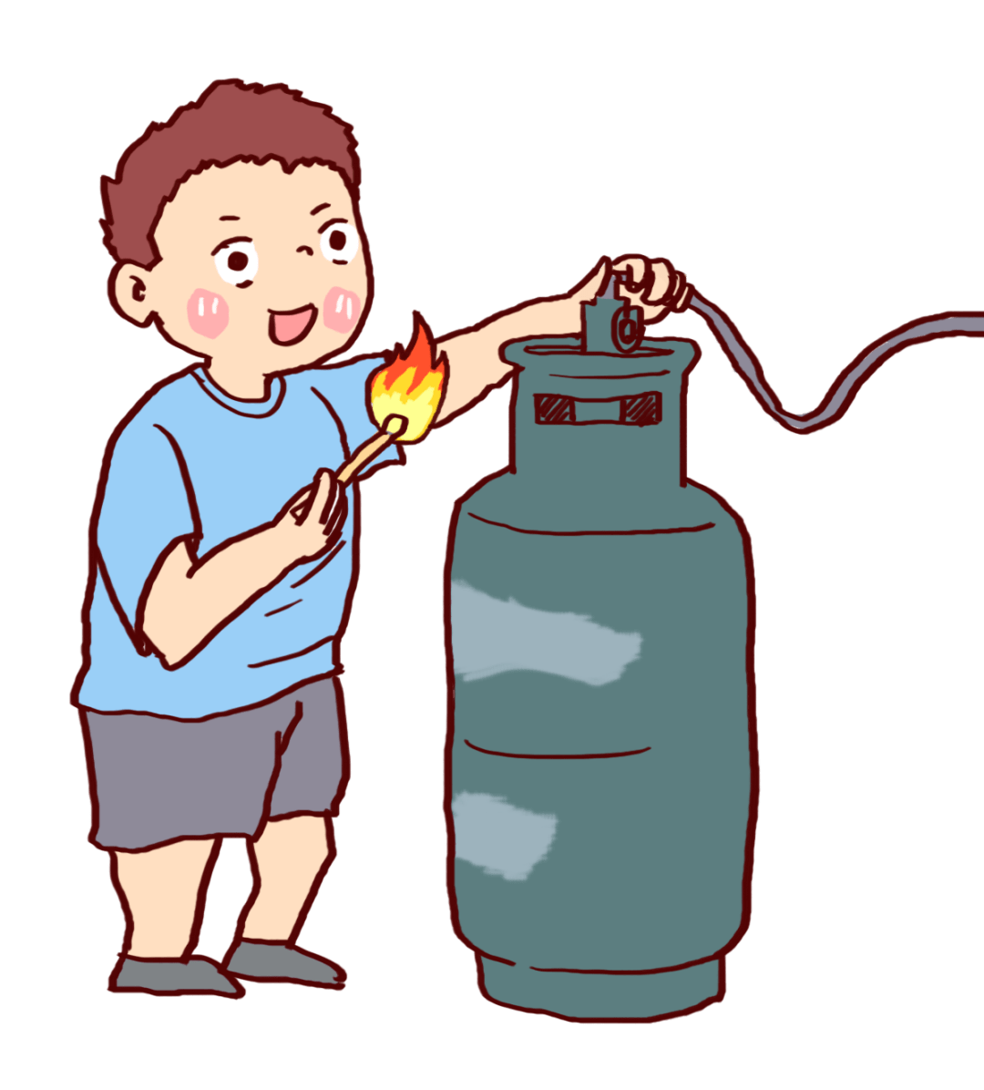 煤气瓶漫画图片