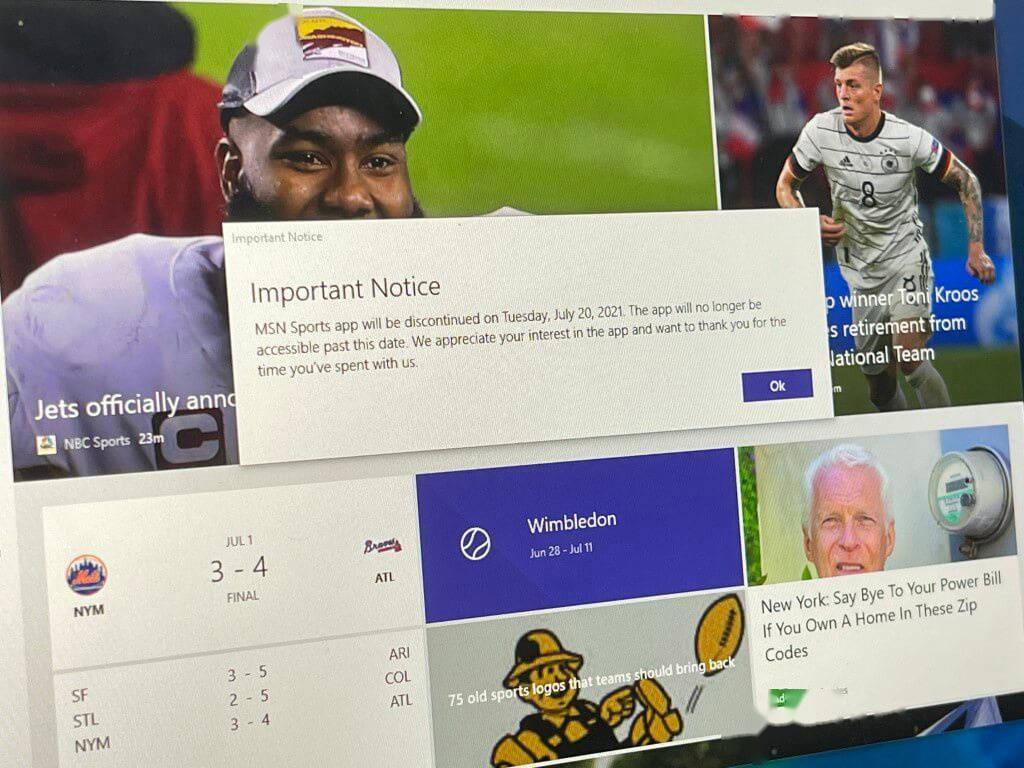 微软宣布Win10MSN体育App将于7月20日停用 但并不影响IOS及Android版本