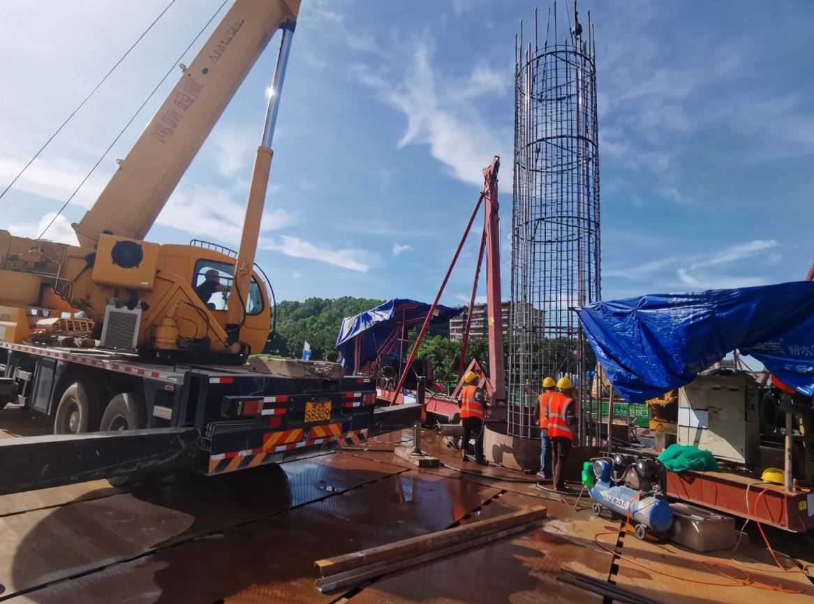 江村大桥重建工程主墩桩基全部完成预计明年完工