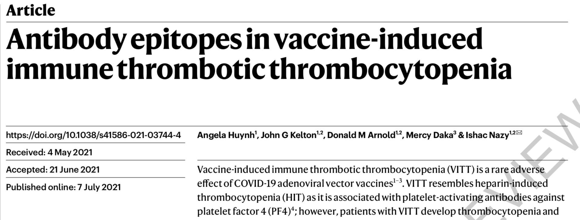 血栓|阿斯利康新冠疫苗诱发血栓机制如何？加拿大团队《自然》刊文