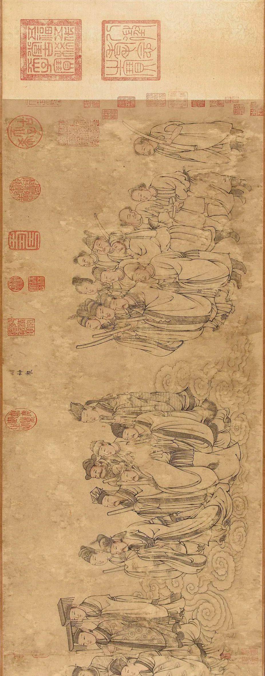 经句赏析|元代佛画:华严法会图赏析|华严经变相图片段——如来狮子