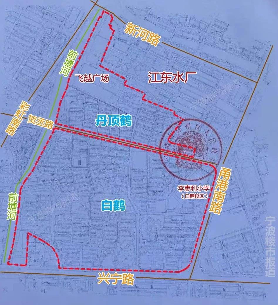 公布的红线图为准从上图可以看出,此次确定的白鹤未来社区征收范围