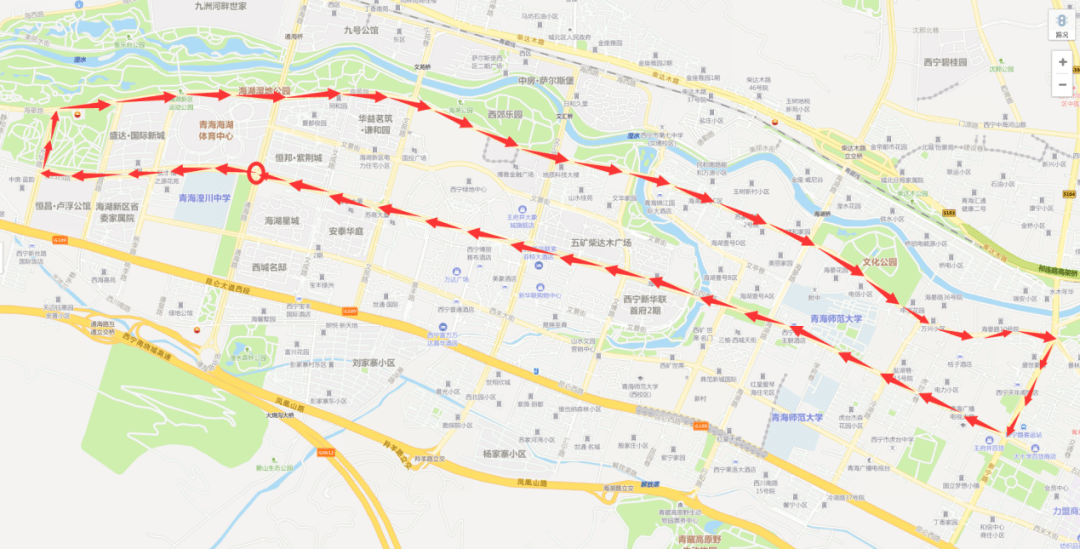 環湖賽期間西寧公交車輛繞行方案出爐