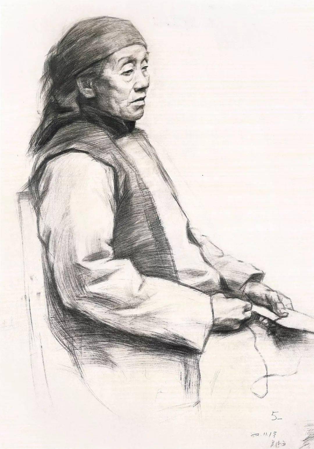 学院派经典全身,半身像素描