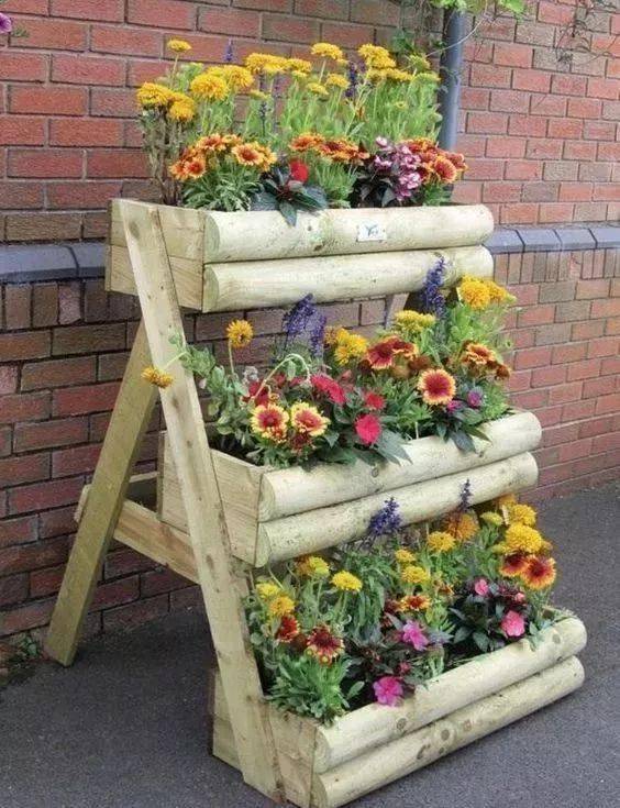 木质花箱diy起来让花园更靓丽