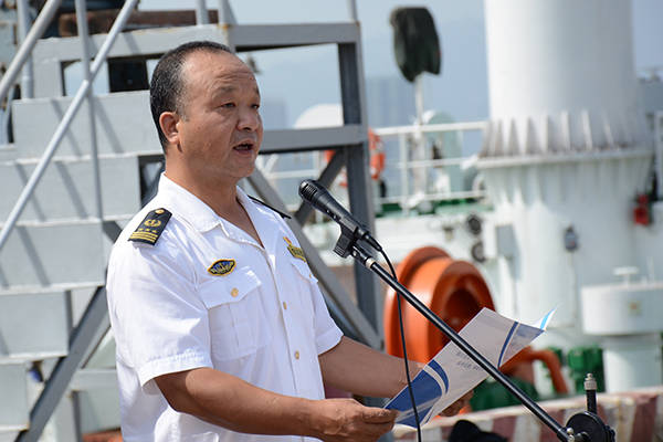 福州航标处党委书记林挺致辞 (央广网发 严南悦摄)