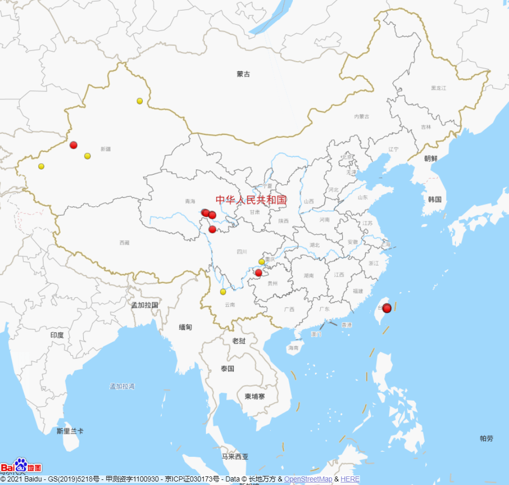 震情周报 7月5日至7月11日 地震