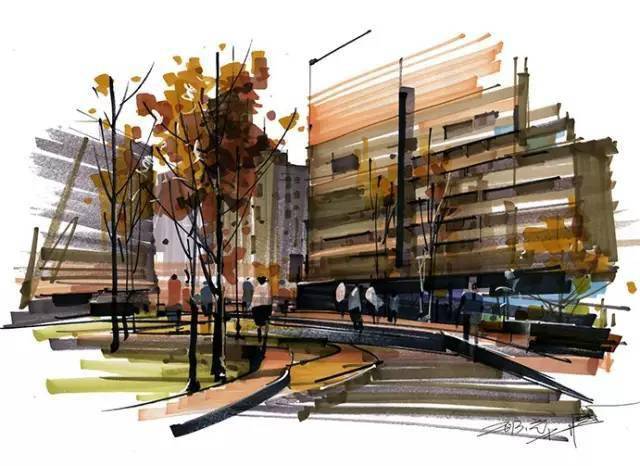 再次观摩杨健老师手绘