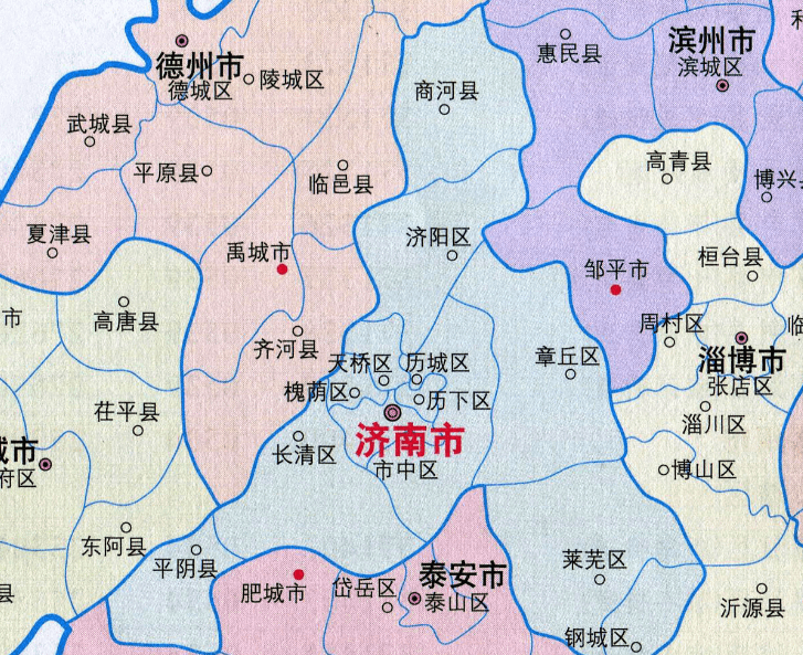 济南各个区划分图 2020图片
