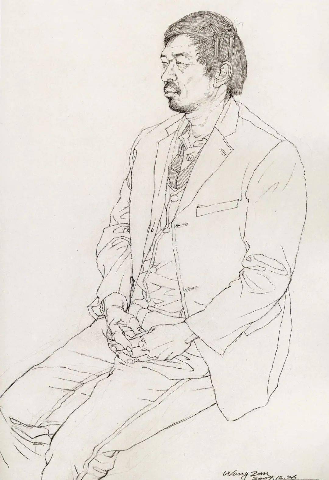 怎样画中国画人物线描