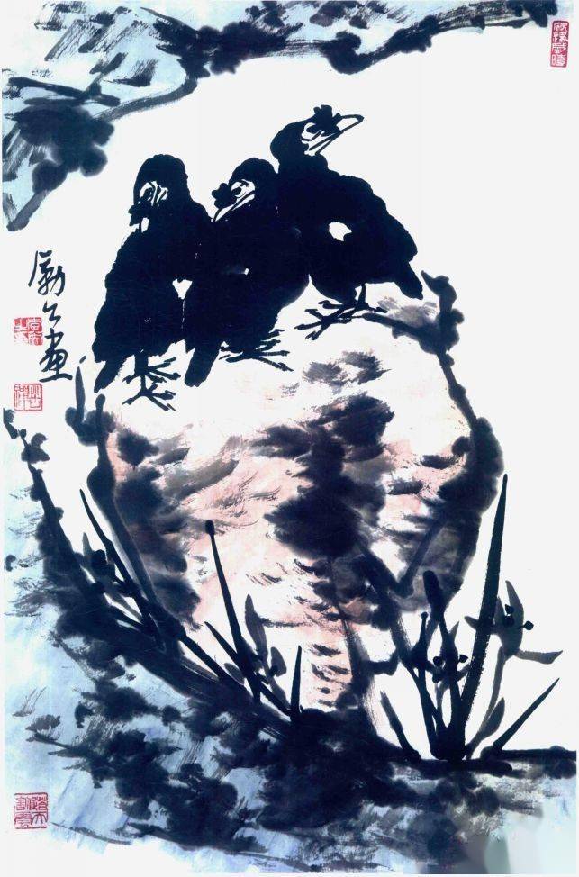 李苦禅写意八哥作品辑录欣赏