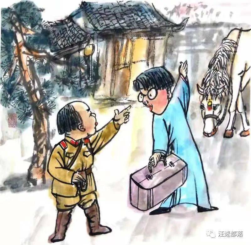 钱新明手绘漫画汪曾祺小说名篇《陈小手》_团长