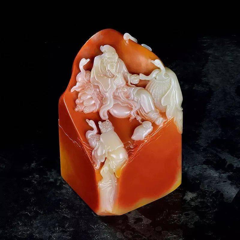 旗降石:寿山中的万年石_石头