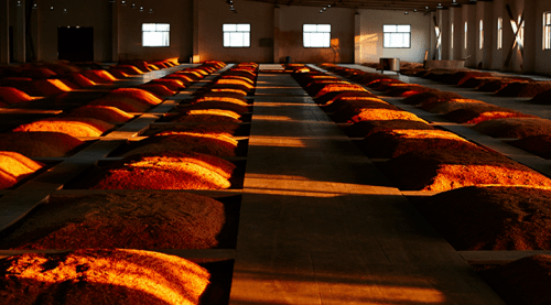 地缸发酵28天纯粮地缸发酵,可以有效的控制地缸温度,进而影响了酒醅中