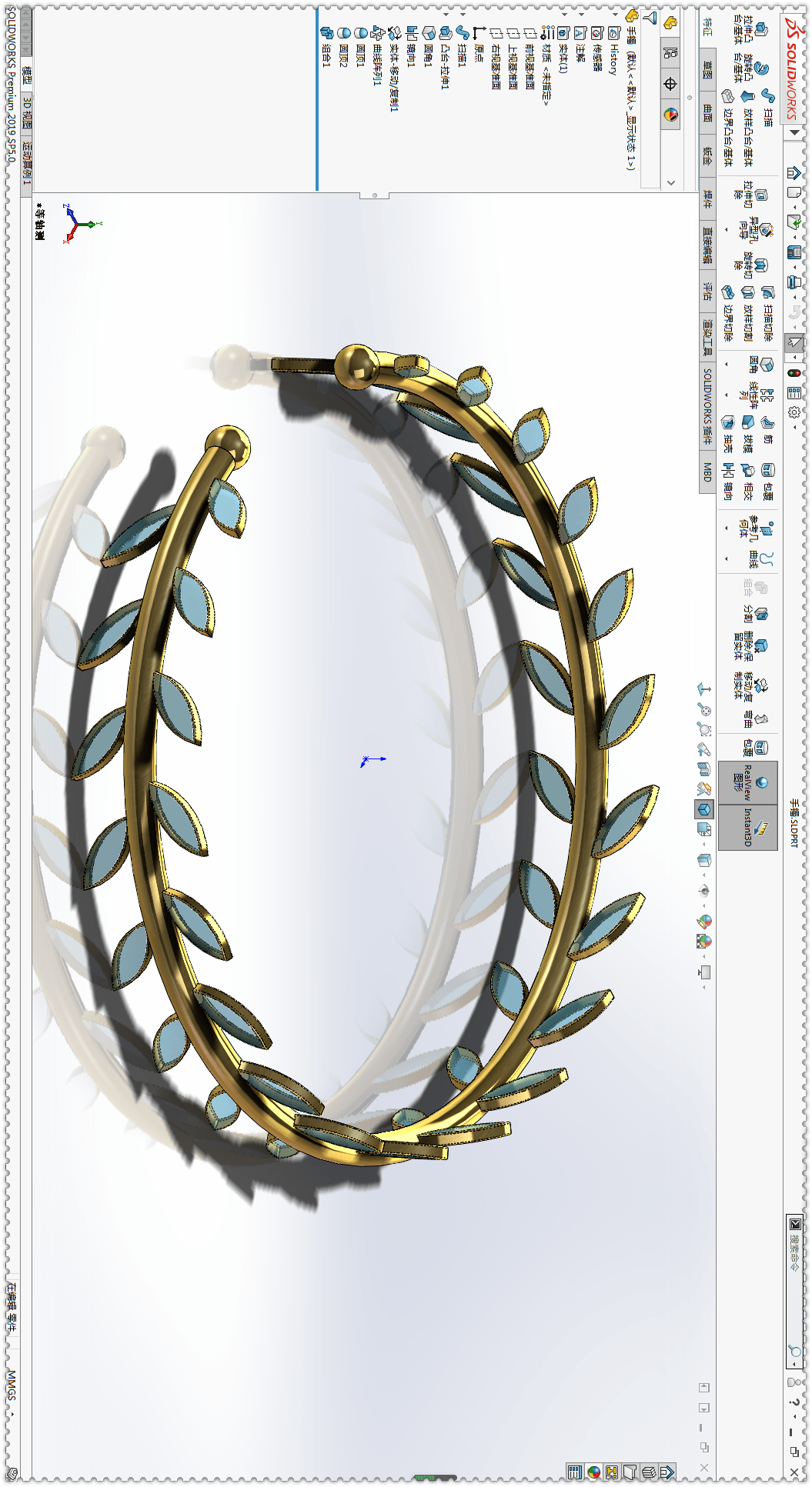 用solidworks畫一個手鐲這個圖畫法很簡單