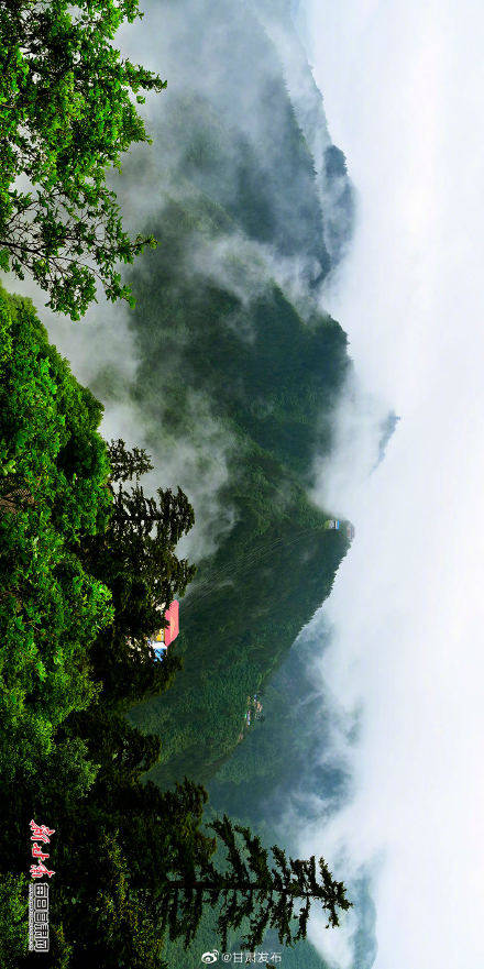 云端|超美大片！雨后兴隆山烟雨弥漫云蒸雾绕