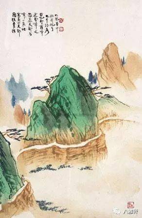 八雅轩丨【八雅丹青】现当代名家：张大千彩色山水人物作品欣赏_影响