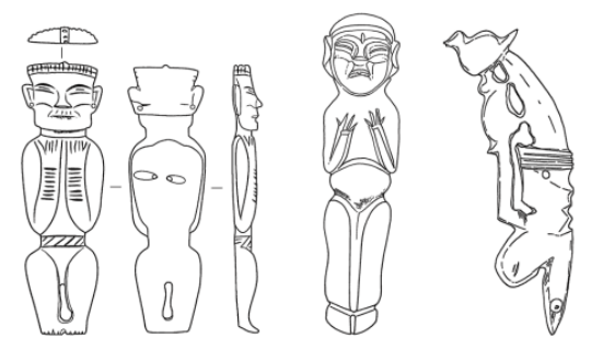 那么我们再往前看看,在良渚文化之前,其实也有这样的人鸟转化的主题.