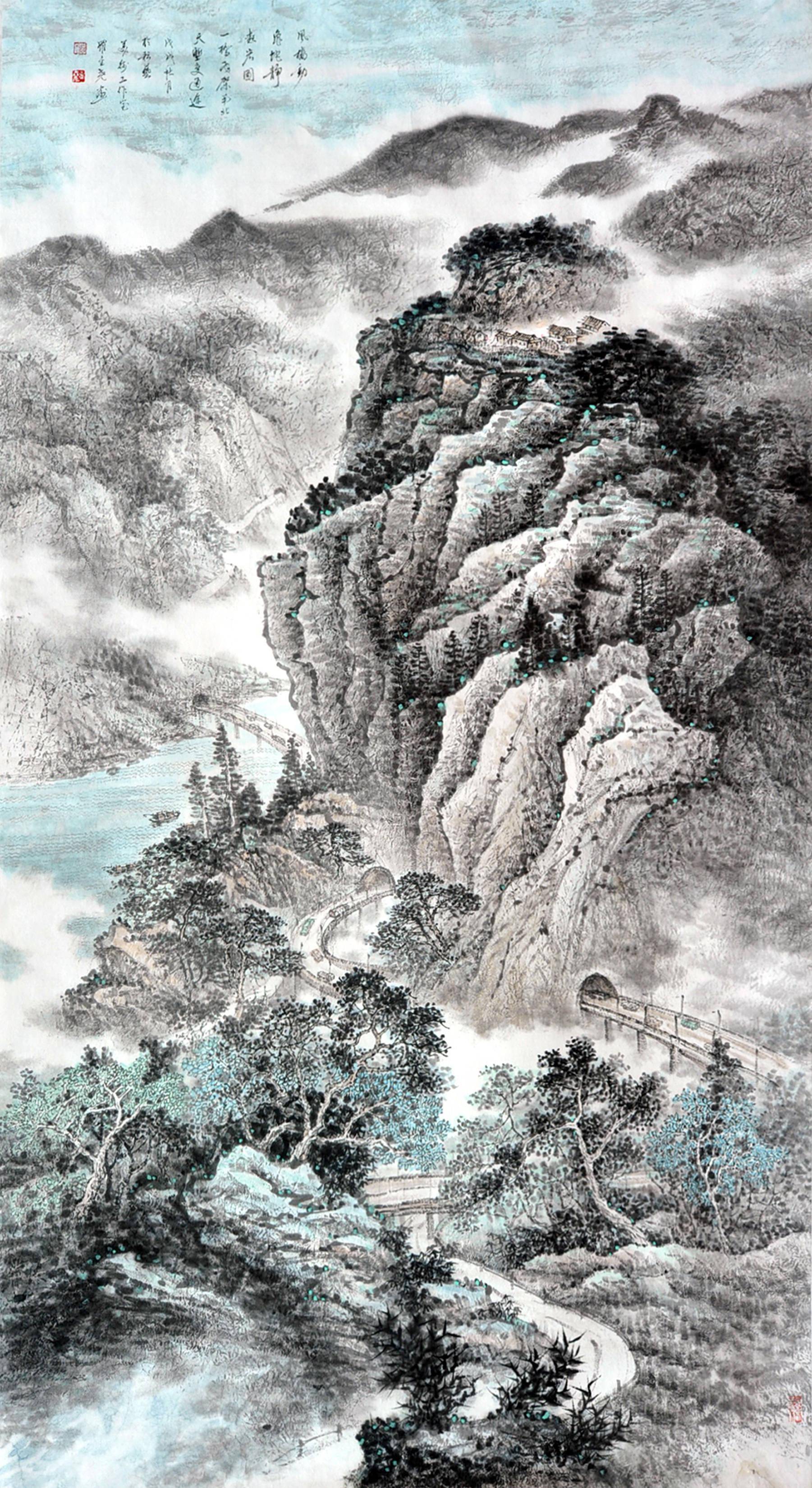 王显仁大师山水画图片