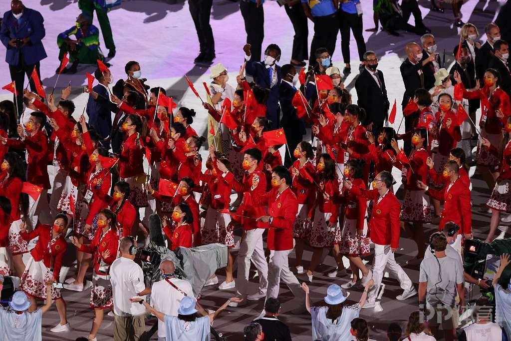 加油中国红东京奥运会开幕式中国奥运代表团入场高清图集