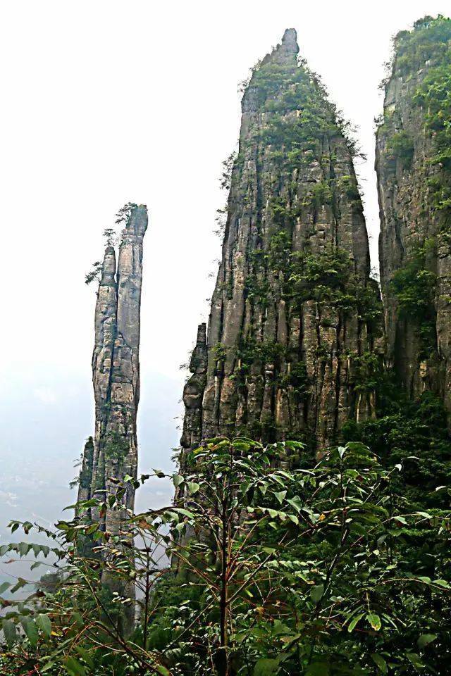 栈道如盘山腰的一条卧龙,七拐八弯,远望众山绵延,令人