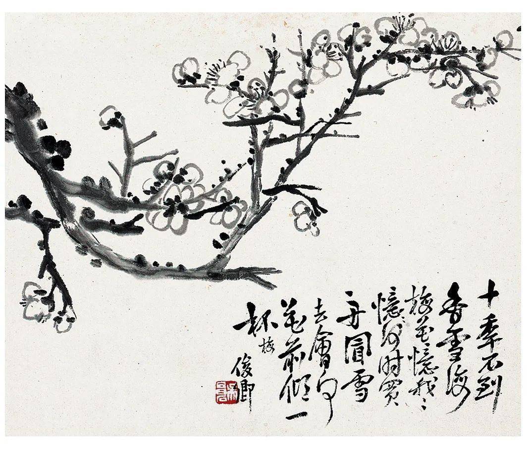 吴昌硕的画_梅花