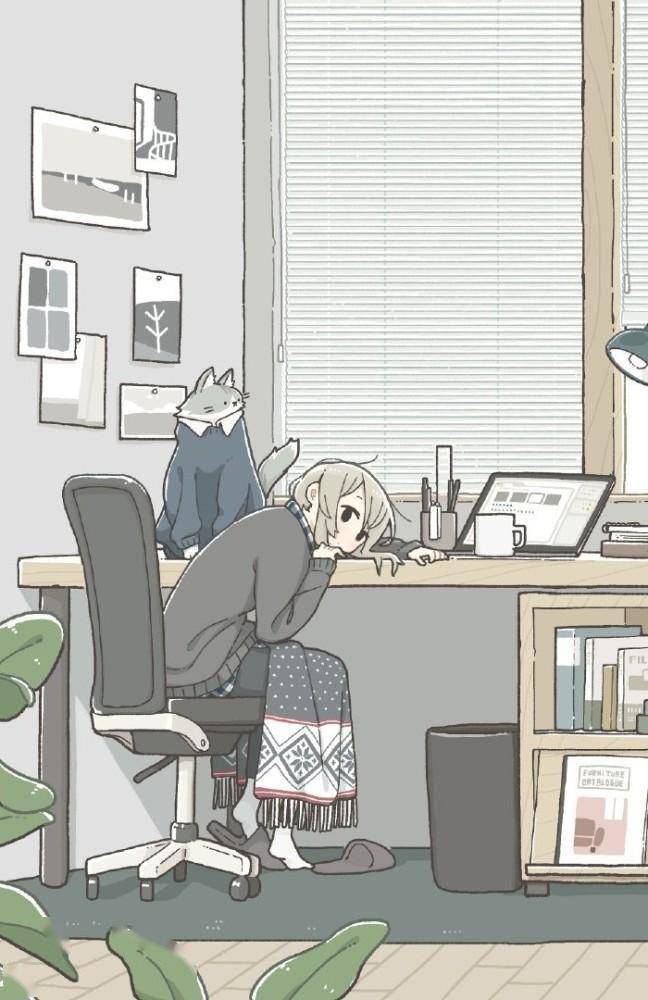 小清新壁纸慵懒少女