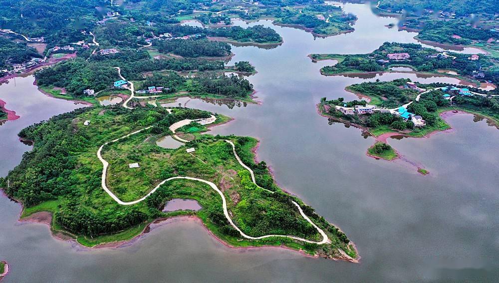 空中俯瞰重庆永川"千岛湖",壮阔的醉人风景_水面