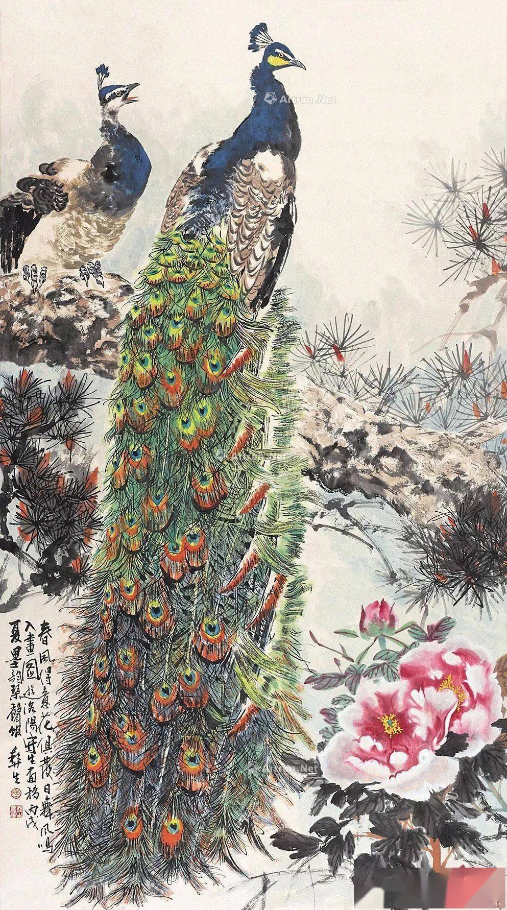 他画的孔雀太美啦!