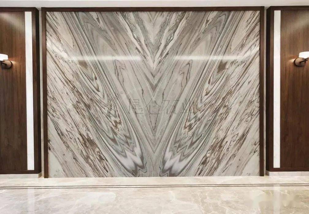 轻松营造奢华的氛围对纹有着强烈的张力与表现力双拼对纹大理石有对纹