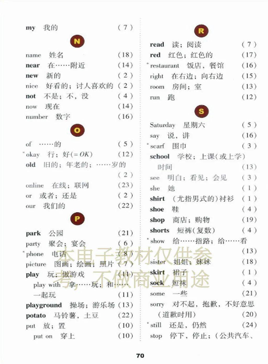 四年級上冊英語電子課本冀教版