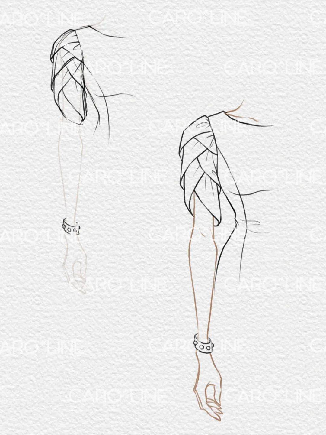 袖子设计小心机!(16款有设计感的袖子设计图 结构纸样图)